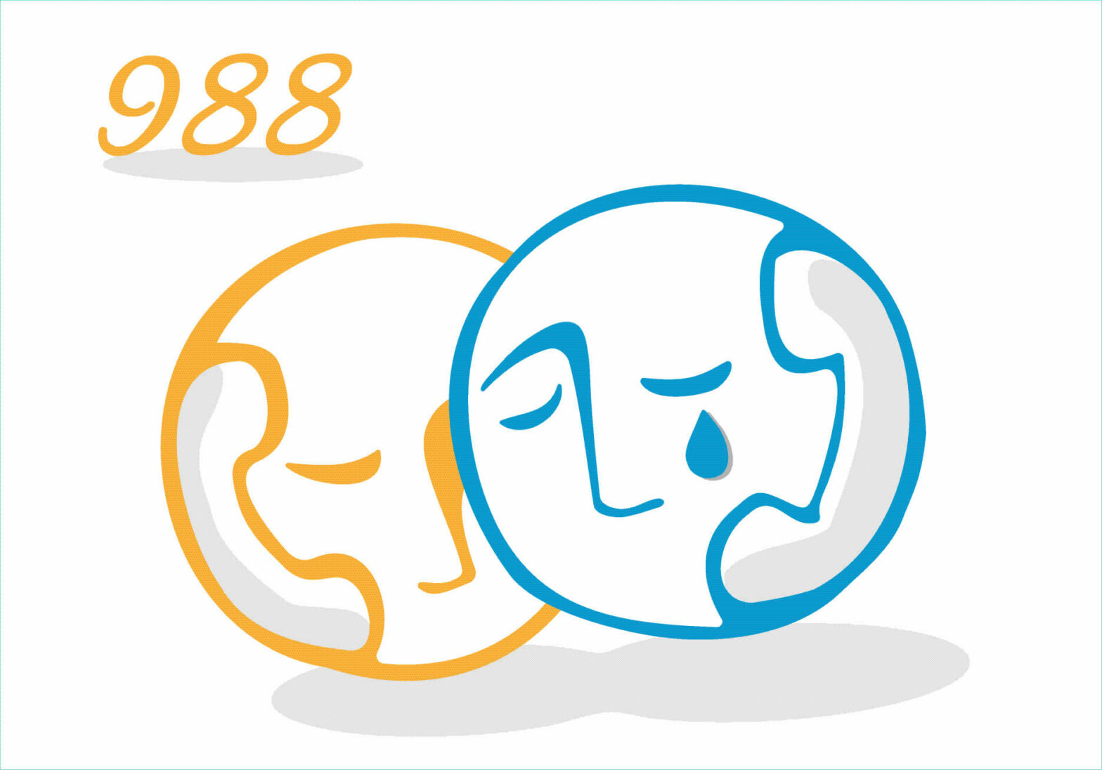 Logo for the 988 designation of the National Suicide Prevention Hotline.