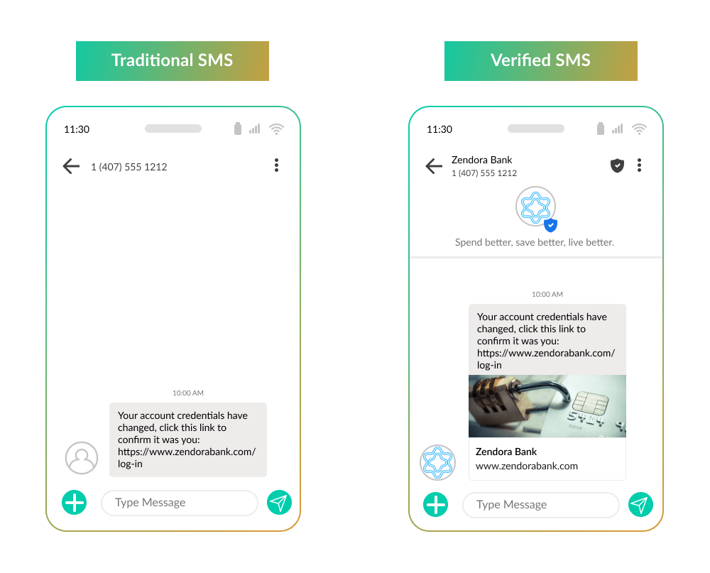 Use Verified SMS to highlight your brand and give your customers the confidence to know it's your business on the other end.